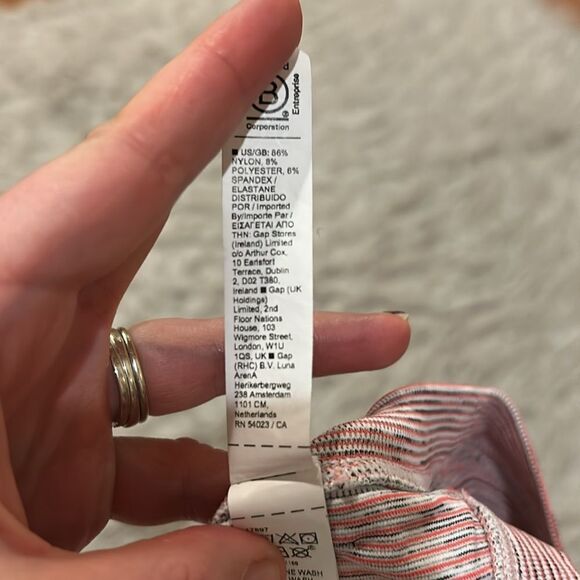 Athleta momentum seamless red and gray stripped athletic‎ tank top - Picture 4 of 5